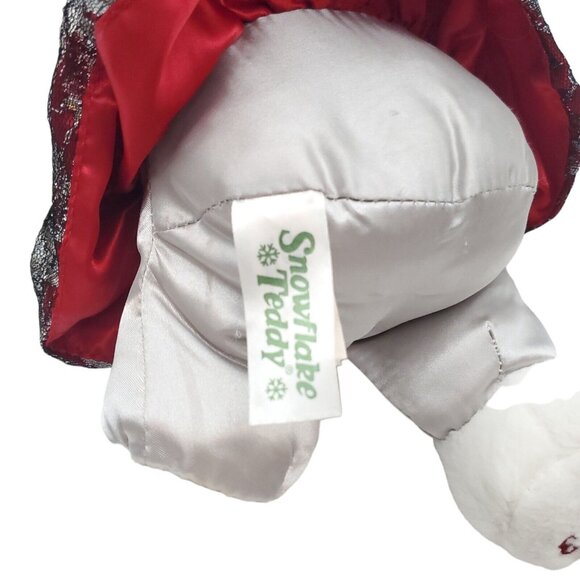 2013 Snow Flake 12" White Teddy Plush Dan Dee Christmas‎ Holiday Stuffed Animal - Picture 2 of 6